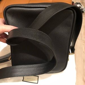 Gucci Black Logo Messenger crossbody bag